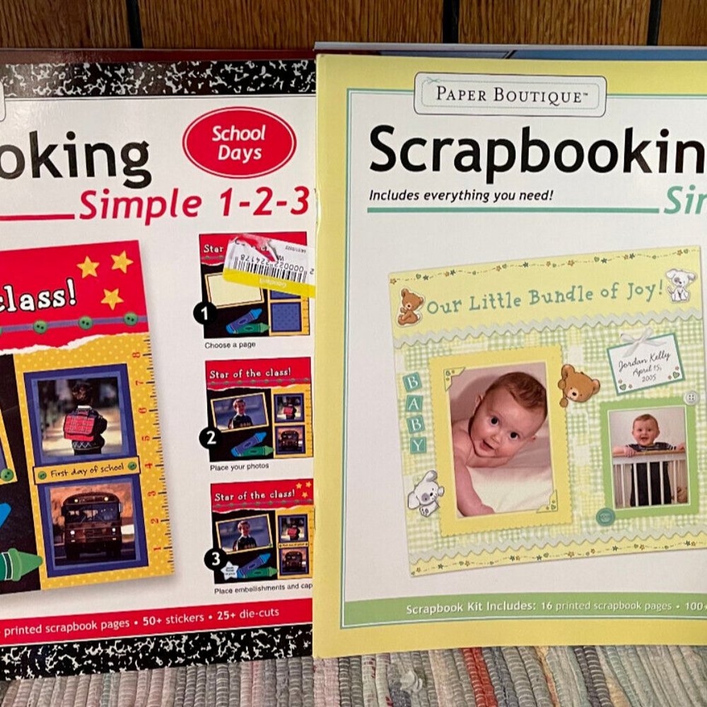 4 Paper Boutique Scrapbooking Simple - - School Days-Baby- 4 Seasons -Memories- - Picture 3 of 4